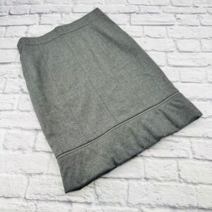Akris Punto Gray Midi Pencil Skirt with Hem Band